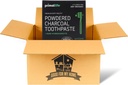 Activated Charcoal Primal Life Organics 1 oz Poudre dentifrice : mélange végétalien biologique, argile Kaolin & Bentonite, huiles essentielles - Spermoint noir pour 200+ Brosses. Boîte GFMH incluse.