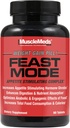 MuscleMeds Mode Fête Appétit Stimulant gain de poids pilules Enzymes digestifs sûrs et efficaces 90 capsules, non aromatisées, 90 comtes