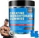Creatine Monohydrate Gummies - 5g of Creatine Monohydrate per Serving- Increase Strength and Build Muscle, Sugar Free, Vegan, Blueberry Flavor, Each bottle/120 Capsules, for Men & Women (1)