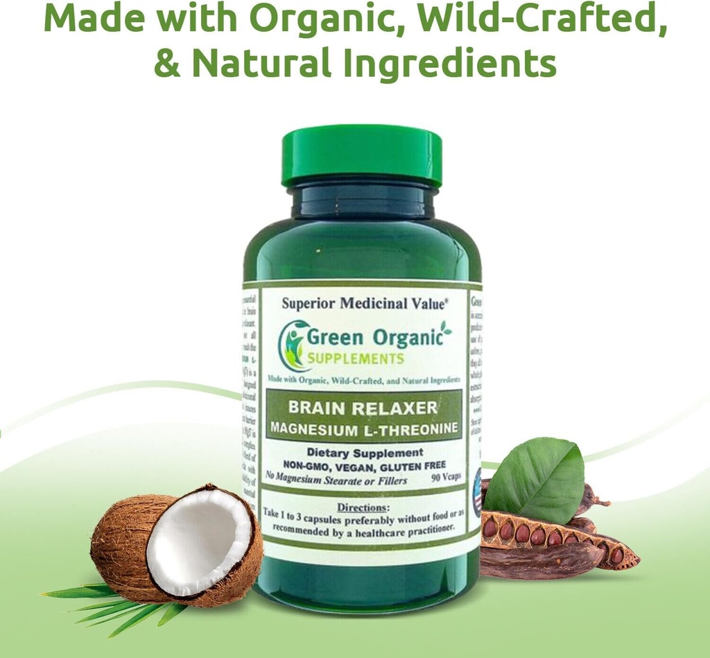Suppléments bio verts Magnésium L-Thréonine 90 VCaps