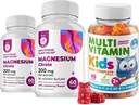 Gummies multivitamines pour enfants 14 vitamines essentielles et gommes de magnésium sans sucre - supplément quotidien Vitamine A,C,D,E Végétarien B6&B12,Zinc,Biotine au magnésium sans sucre