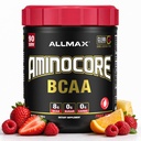 ALLMAX Nutrition AMINOCORE BCAA, Fruit Punch - 945 g Poudre - 8.18 Grams d'acides amin à chaîne ramifiée par portion - avec des vitamines B - Pas de remplissage ou non BCAA Aminos - Sans sucre - 90 portions
