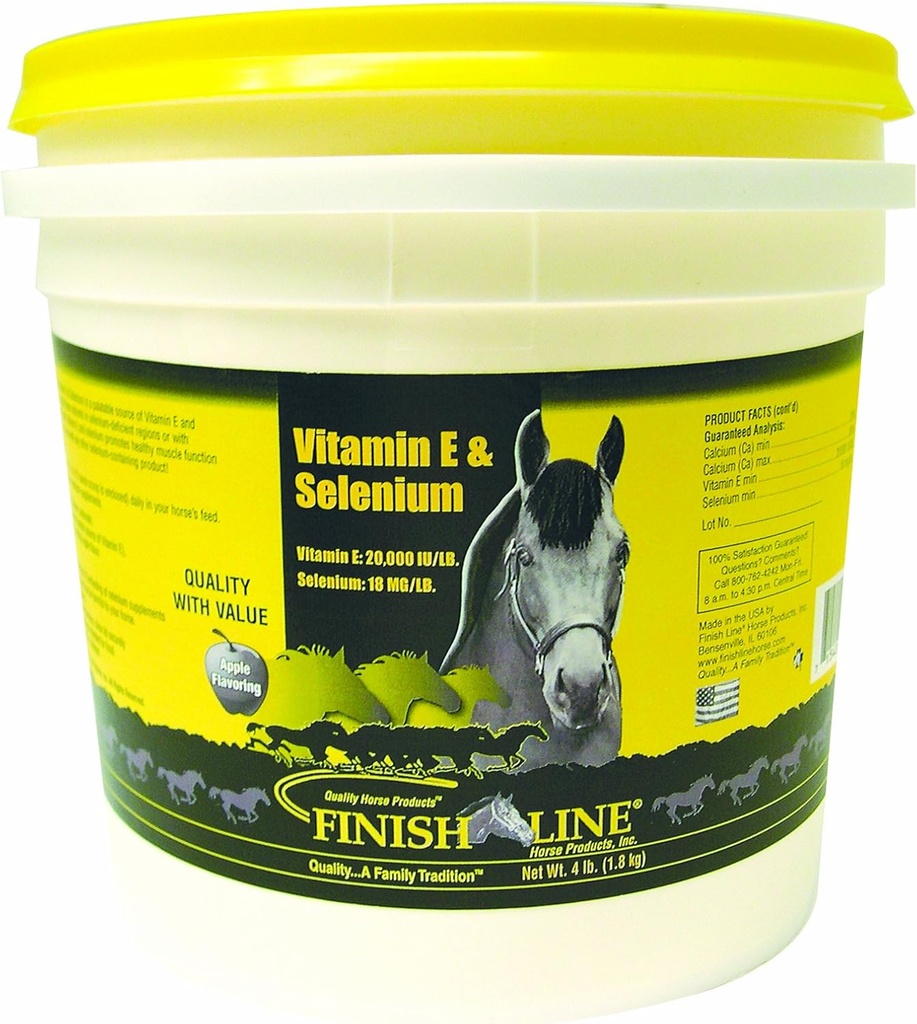 Ligne de finition Produits Chevaux Vitamine E- Sélénium