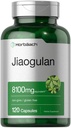 Horbäach Jiaogulan Capsules: 8100 mg: 120 Count: 120 Gynostemma Pentaphyllum Herbal Extract: Stamine et supplément d'endurance: sans OGM, sans gluten