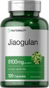 Horbäach Jiaogulan Capsules: 8100 mg: 120 Count: 120 Gynostemma Pentaphyllum Herbal Extract: Stamine et supplément d'endurance: sans OGM, sans gluten