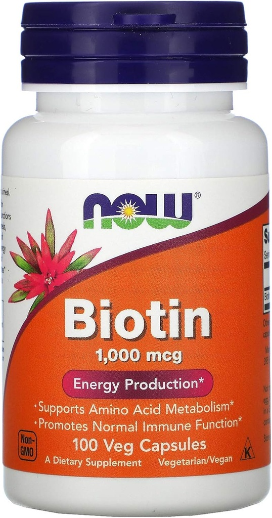 Nourriture Biotin 1000 MCG - 100 Capsules