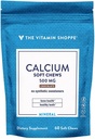 Chews au calcium 1000mg, Chews au chocolat – Minéraux essentiels pour des os et des dents sains, Pas d'édulcorants artificiels – avec la vitamine K1 & D3 (60 Chews) par le magasin de vitamines