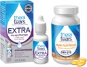 TheraTears 1200mg Omega 3 Supplément pour la nutrition des yeux,Organic Flaxseed Triglycéride Huile de poisson et VIT E,90 Compter gouttes oculaires, extra-sécher la thérapie des yeux,15 mL,0,5 Fl oz