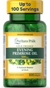 Puritan's Pride Cold Pressed Soiring Primrose Oil 500 mg avec GLA, complément alimentaire pour la santé des femmes et de la peau, 100 gels doux à libération rapide