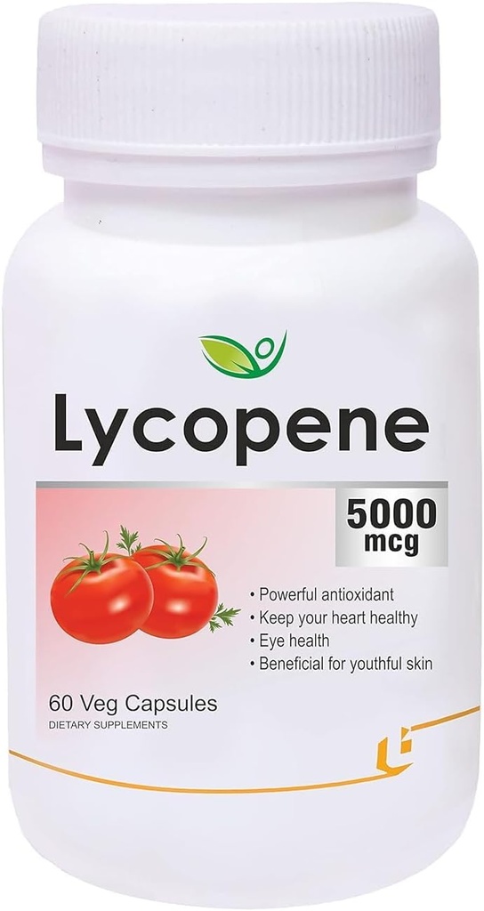 Pub Lycopène avec Multivitamines 5000mcg, Soutient la santé cardiaque, Supplément antioxydant - 60 Capsules de Veg
