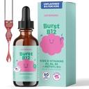 JoySpring Burst B12 gouttes - Complexe vitamine B pour les enfants (2 fl oz) B2, B6, B5 + méthylcobalamine B12 Supplément pour les enfants pour soutenir la croissance et le développement en santé, Vegan B12, 2-16 ans et plus