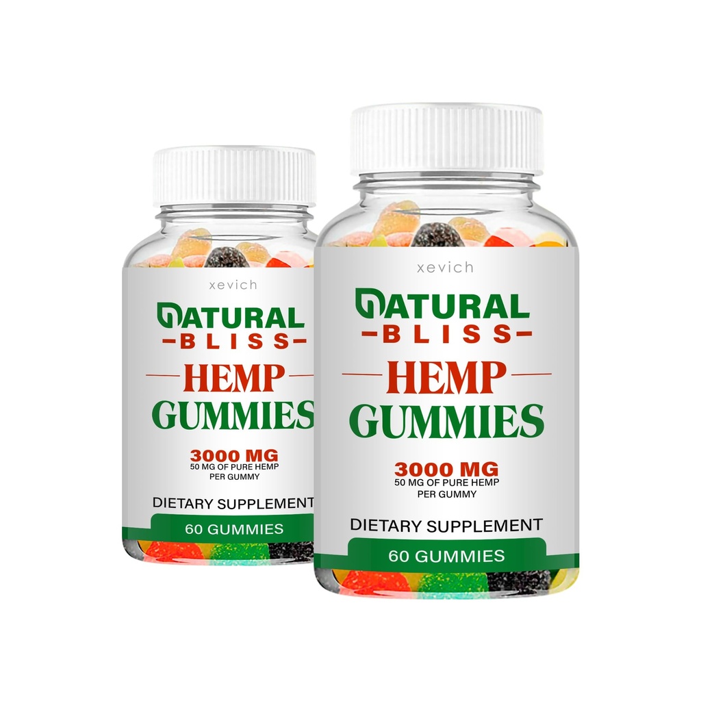 Natural Bliss - Natural Bliss Hemp Gummies (2 Pack, 120 Gummies)