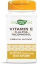 Nature Way Vitamine E D-Alpha Tocophérol - 268 mg par portion - Antioxydant – Nutriment essentiel pour les cellules musculaires du coeur* - Sans gluten - 100 Softgels