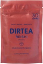 DIRTEA Reishi Poudre de champignons $ 2,000mg / portions $ Organique, végétalien et non OGM $ Qualité du sommeil, stress et soutien immunitaire $ Supplément haute résistance $ 60g - 30 portions