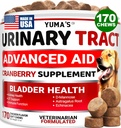 Traitement UTI pour chien - 170 Treats - Supplément de canneberge pour chiens - Contrôle de la vésicule - Traitement des infections urinaires - Multivitamines de médecine UTI - Vitamines et suppléments - Fabriqués aux États-Unis
