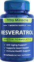 Supplément Resveratrol 1200mg High Potency - Resveratrol Trans organique avec absorption accrue pour suppléments de santé cellulaires et cognitifs - Non OGM Comparer Ce 1200 mg pour les autres 500mg ou 1000mg