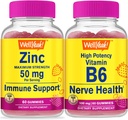 Eh bien oui Zinc + haute puissance vitamine B6, Gummies Bundle - Grande dégustation, supplément de vitamine, sans gluten, sans OGM, Gummy à croquer