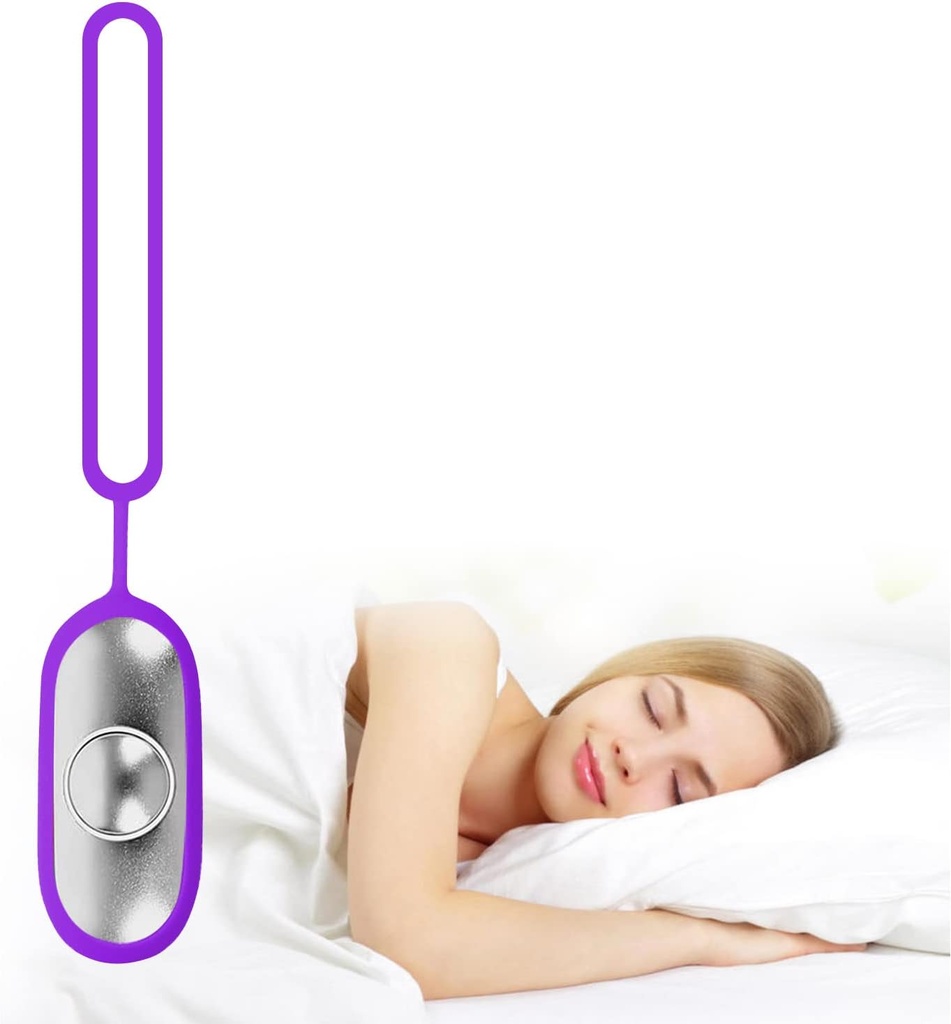 Appareil d'aide au sommeil, instrument d'aide au sommeil portatif avec technologie Microcurrent Pulse Sleep Assist pour améliorer la qualité du sommeil, violet