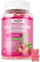 Supplément de glutathion Collagen Gummies: Vitamines C, E, D&B12 Supplément de glutathion 1000mg Formule pour le soutien antioxydant