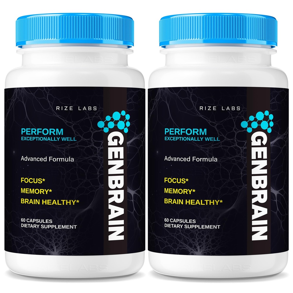 (2 Pack) GenBrain Memory Supplement, GenBrain Extra Strength Brain Support Capsules, GenBrain Advanced Memory Complex, GenBrain Pure All-Natural Pills, Gen Brain Reviews (120 Capsules)