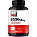 Facteur de force Niacin vitamine B3 pour soutenir l'énergie cellulaire et la santé cardiovasculaire, Niacin 500mg supplément santé cardiaque, végétalien, sans gélatine, non-OGM, 100 capsules végétales