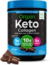 Orgain Kéto poudre de protéines de collagène, chocolat - 10g Herbacé Fed Peptides de collagène hydrolysés pour les femmes et les hommes, Type I et III, 5g MCT huile - cheveux, peau, ongles et soutien articulaire, non-OGM, sans gluten - 0,88lb