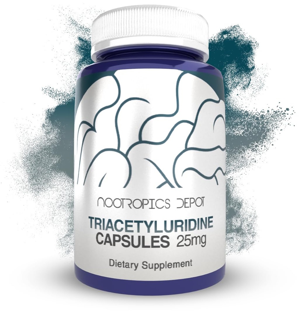 Nootropics Depot Triacétyluridine Tau Capsules de 25mg de Tau favorise le bien-être