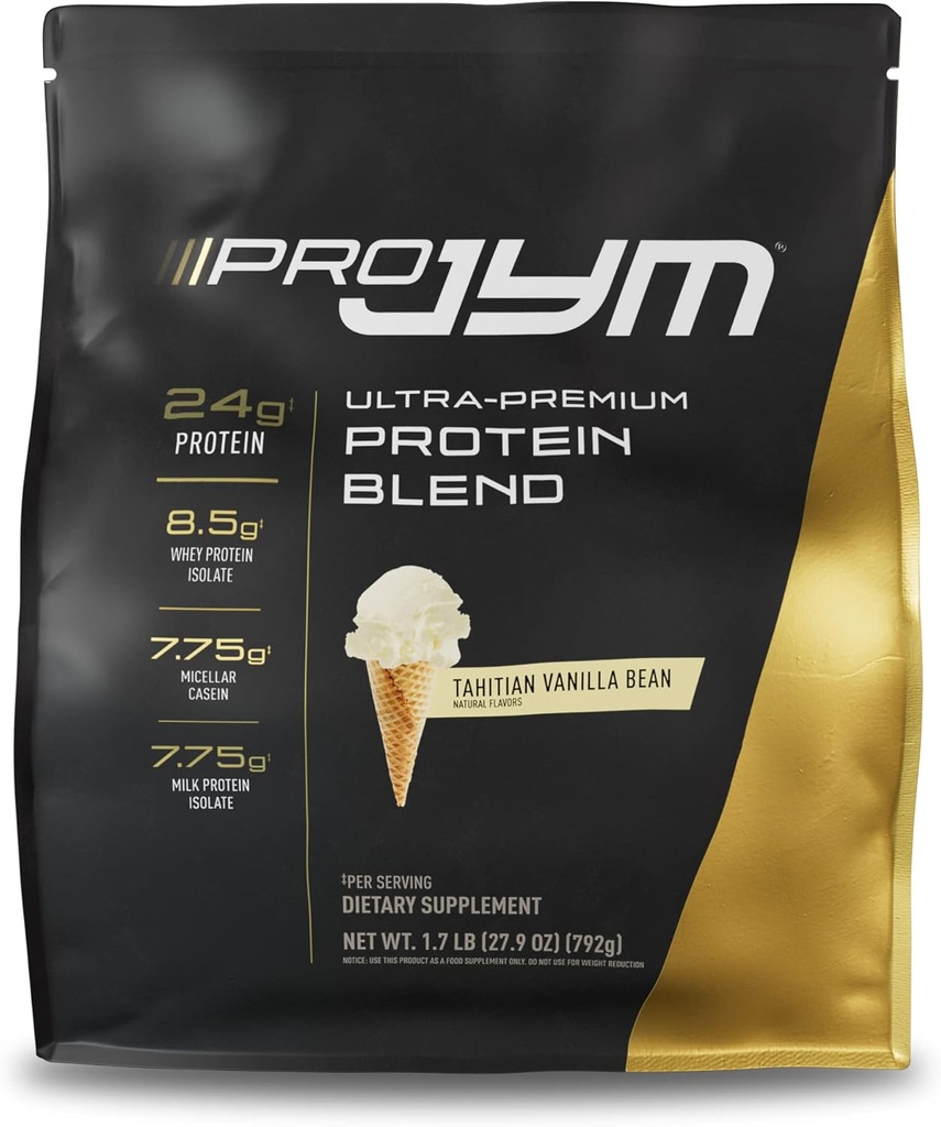 JYM Supplément Science Pro JYM Tahitian Vanilla Protein Powder - Whey Protein Isolates, caséine et protéines du lait, Lean Muscle Building pour les hommes et les femmes, 22 portions
