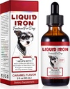 Des gouttes de fer liquides pour chiens, des suppléments de fer liquides pour chiens soutient l'anémie, favorise la santé du sang, améliore les niveaux de faible enéry et la léthargie - aliments pour animaux Vitamines pour chiens - 60 ml/arôme de caramel