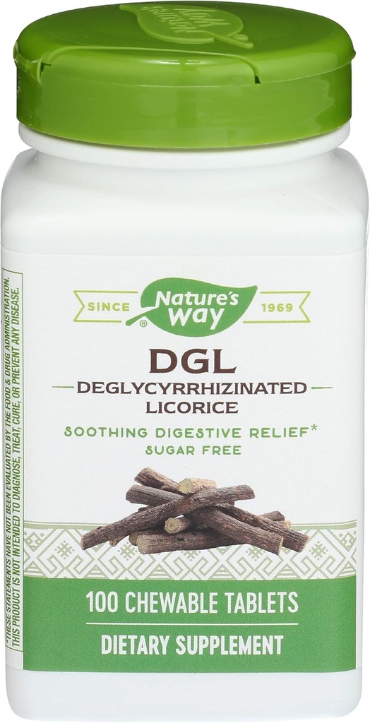 Thérapie enzymatique, DGL (Sans Fructose), 100 comprimés à croquer. Boîte de 1