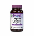 Bluebonnet Nutrition L-Arginine 500mg/L-Orinithine 250mg, soutient le métabolisme des protéines*, sans soja, sans gluten, sans OGM, certifié Kosher, végétalien, 100 capsules végétales