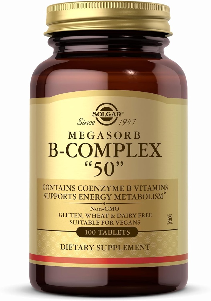 Solgar - Megasorb B-Complex "50", 100 Tablets