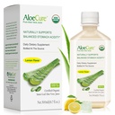 AloeCure USDA Aloe Vera Bio Jus de citron Saveur - Fabriqué dans les 12 heures de la récolte - Supplément digestif naturel pour l'acidité équilibrée de l'estomac - Soutien santé digestif et immunitaire - 1 Btl x 16,7oz