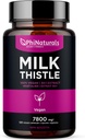 PhiNaturals Lait Thistle Extrait Capsules Supplément foie Détox 260mg Silymarin 30:1 Extrait équivalent à 7800mg Lait Thistle graines foie Détox Silimarina