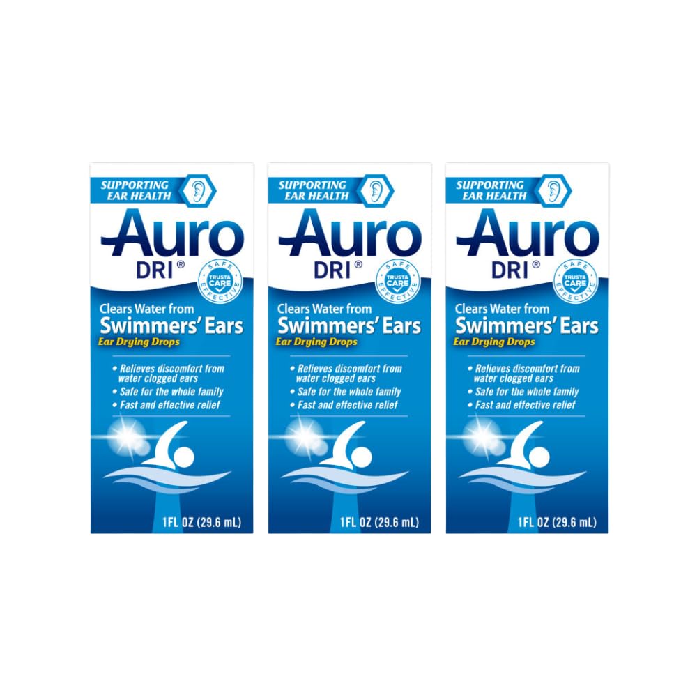 Auro-Dri Ear Water-Drying Aid, aide les plongeurs d'oreille, 1 Fl Oz (paquet de 3)