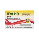 NaturesPlus Hema-Plex Fer - 30 comprimés à libération lente - 85 mg Fer chélaté - Santé totale du sang - avec vitamine C et bioflavonoïdes - Sans OGM, sans légumes et sans gluten - 30 portions