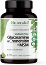 Emerald Labs Glucosamine & Chondroïtine avec MSM - Bone Health & Joint Health Supplement - Sans gluten - 120 capsules (30 jours d'approvisionnement)