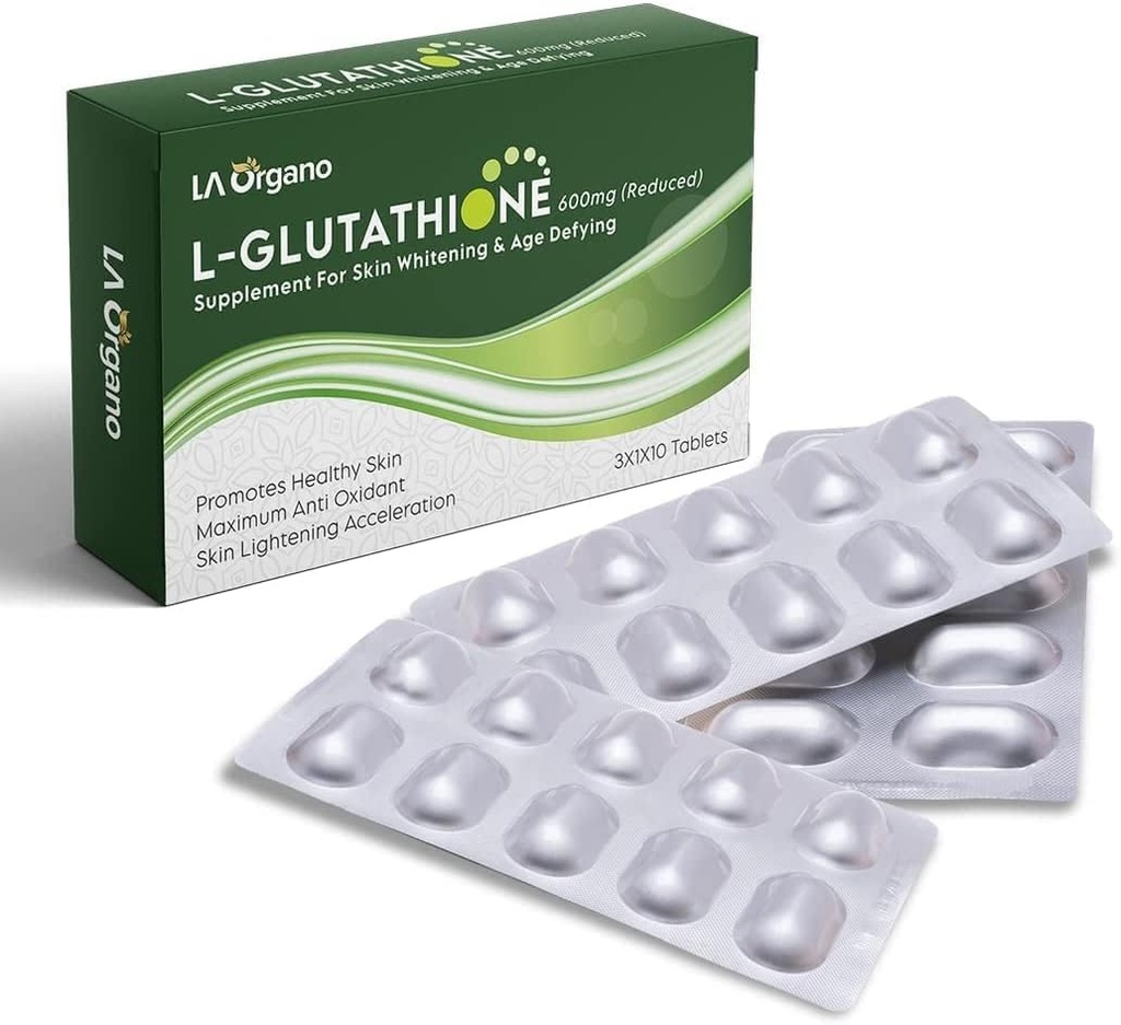 L Comprimés de glutathion pour une peau saine, éclatante et radiante pour hommes et femmes ayant une vitamine C