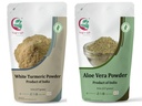 Multi-emballage en poudre de curcuma blanc + Aloe vera en poudre