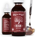 Hodgins Harvest Organic Reishi Mushroom Fruiting Body Extract Tecture - Supplément Extra Concentré Dual Extract - Soutiens Heart Health & Wellness - USDA Mushrooms Organic - 2 oz