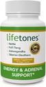 Lifetones Capsules d'énergie et de soutien adrénal - Boost énergétique naturel, anti-stress et formule de santé adrénal - 60 Vitamines véganes