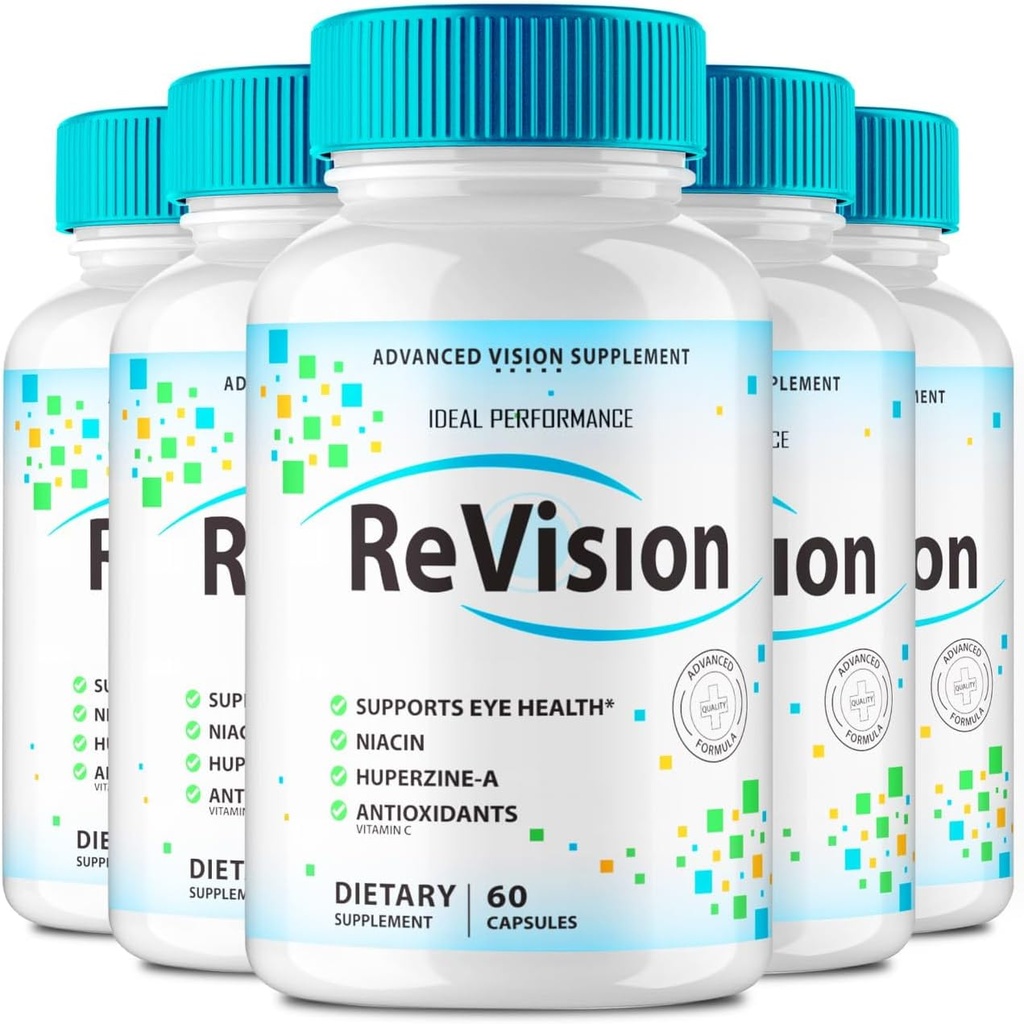 PERFORMANCE IDEAL (5 Pack) Révision Pilules de supplément oculaire Vision avancée 2.0 Gélules vitaminiques complexes pour soins oculaires Pro (300 Capsules)