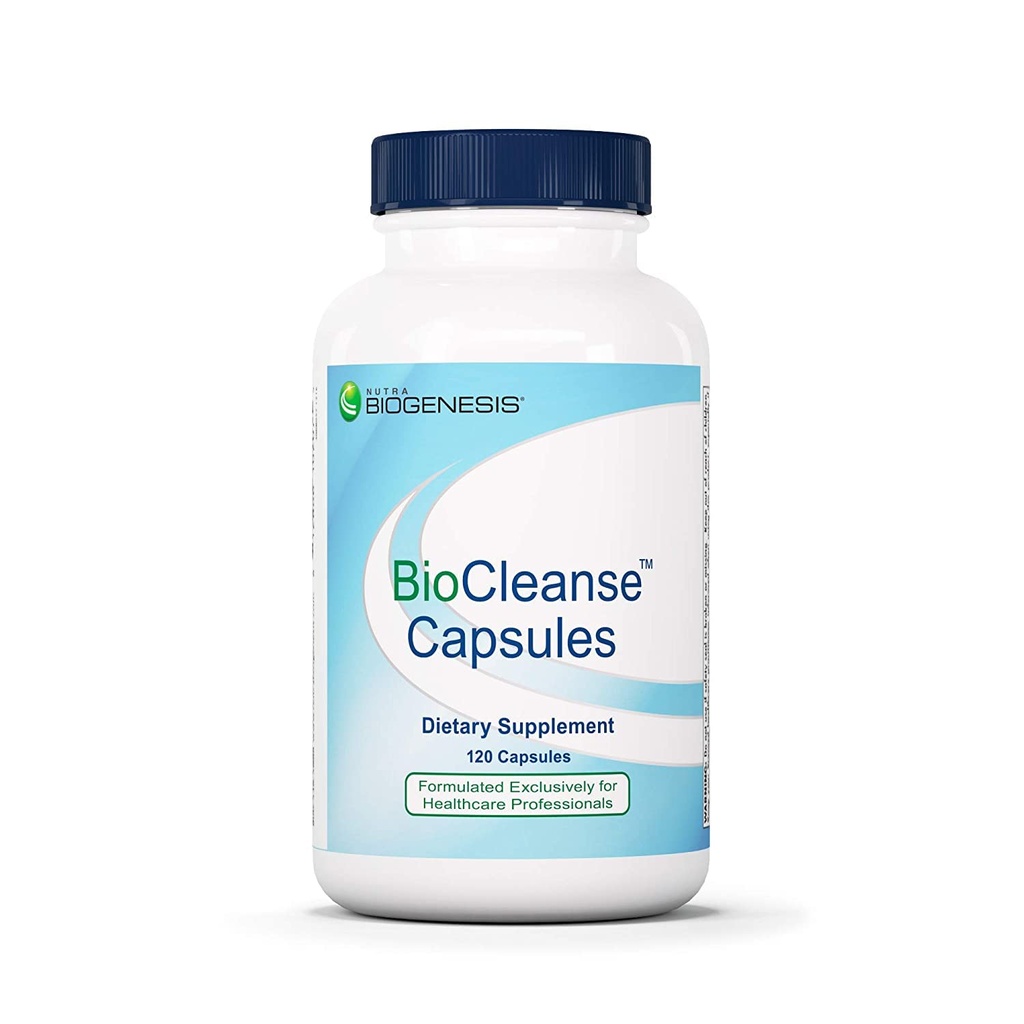 Nutra BioGenesis BioCleanse Capsules - Thistle de lait, N-acétyl-L-Cysteine et MSM pour le soutien du foie - 120 Capsules