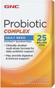 Complexe probiotique GNC avec 25 milliards d'UFC, 60 capsules, soutien probiotique quotidien