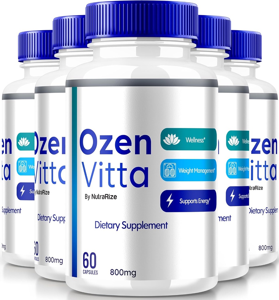 (5 Pack) Ozen Vitta, Ozen Vitta Capsules, formule officielle OzenVitta pour une perte de poids efficace, pilules kéto tout naturel pour un mode de vie adapté et actif, supplément de santé Capsula Avis (300 Capsules)