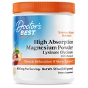 Docteurs Meilleur haute absorption Magnésium poudre Lysinate Glycinat 100% Chélaté, Relaxation musculaire et soutien du sommeil, sans gluten, végétalien, 100% Chélaté Net Wt. 12.1 oz (340 grammes), Fruit Punch Flavor