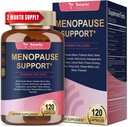 Suppléments de ménopause 40-en-1 pour les femmes, coho noir multi-avantages et complet pour les flashs chauds, les sueurs nocturnes et l'équilibre hormonal, avec probiotiques, DIM, Vitex, Dong Quai, Red Clover et plus, 120 Caps végétaliens