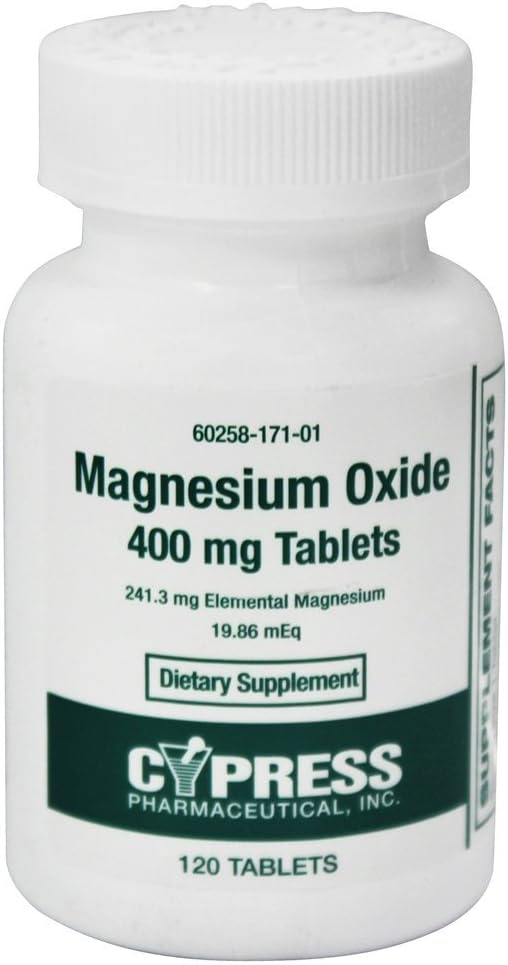 Cypress Pharmaceutical, Inc.- Oxyde de magnésium 400 mg. - 120 comprimés