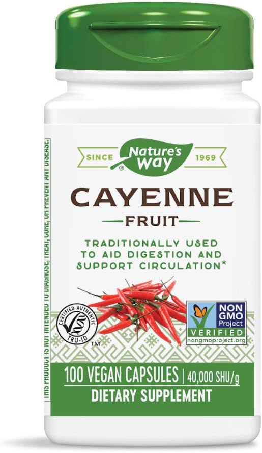 Nature's Way Cayenne Fruit, 100 Capsules végétariennes