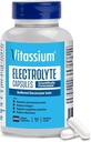 Vitassium Electrolyte Capsules, Electrolytes for The Management of POTS and High Sodium Diets (500mg Sodium - 100mg Potassium), Unflavored, 200 Salt Pills (Size 0)